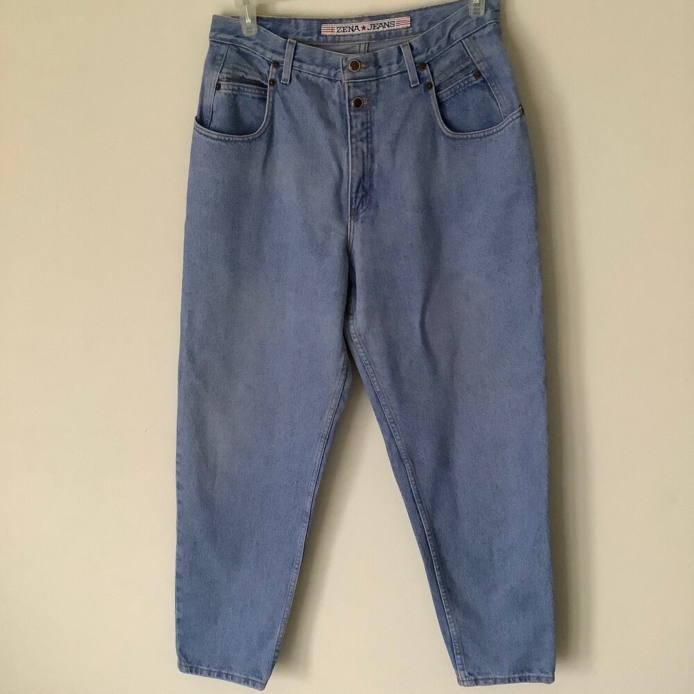 Zena Jeans Vintage High Rise Stonewash Denim Mom Jeans Size Missy 16 (32" waist)